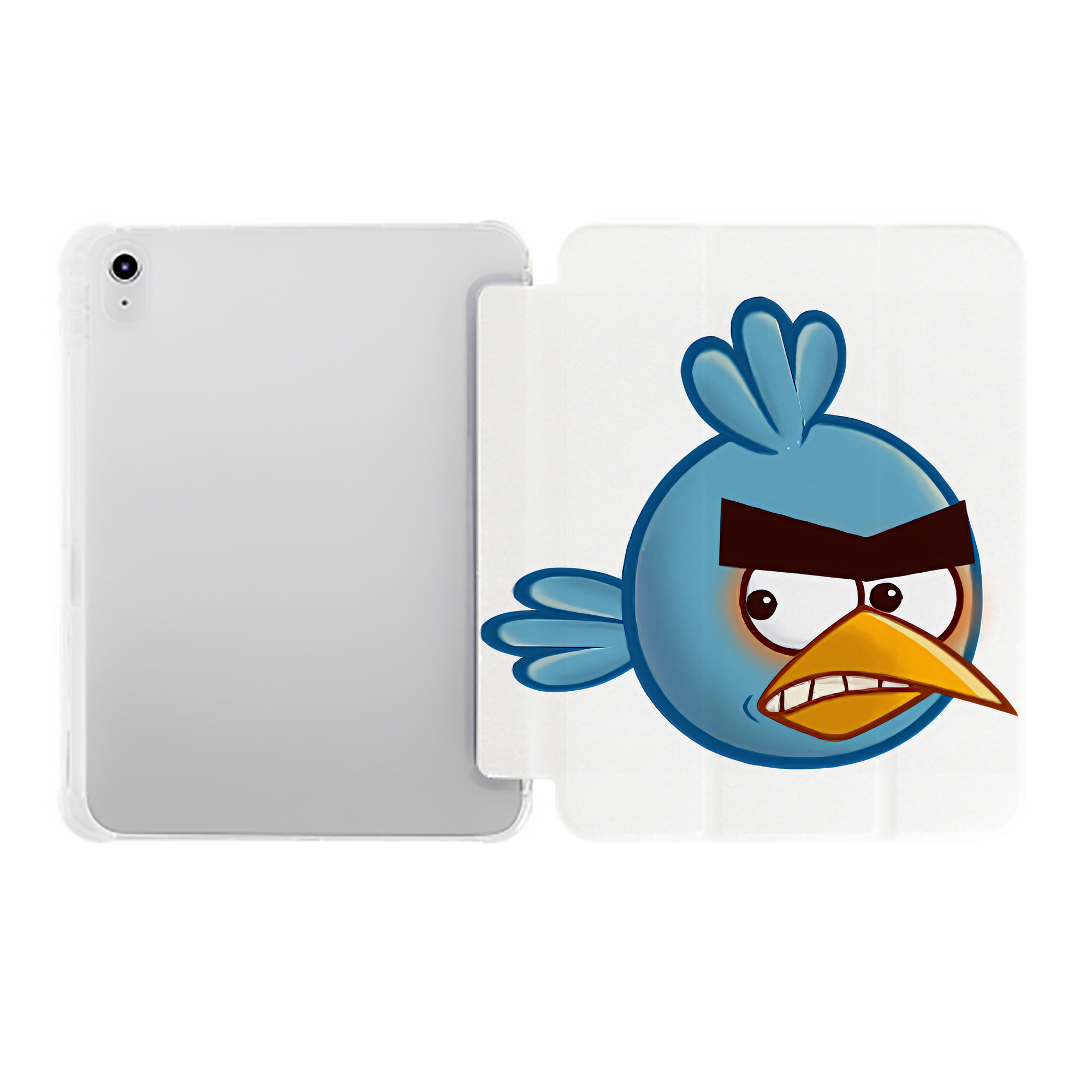 （画像用） Angry Birds アングリーバード IPad ケース ペン収納付き 三つ折りスタンド PUレザー×シリコン 対応機種9.5/10.5/10.9インチ